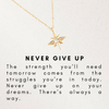 Never give up ketting
