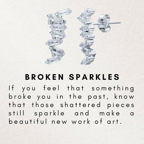 Image of Broken sparkles oorbellen
