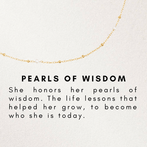 Pearls of wisdom ketting